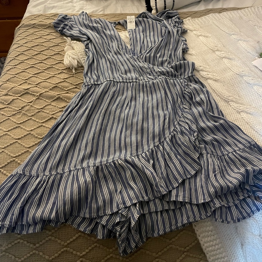 American Eagle Striped Romper